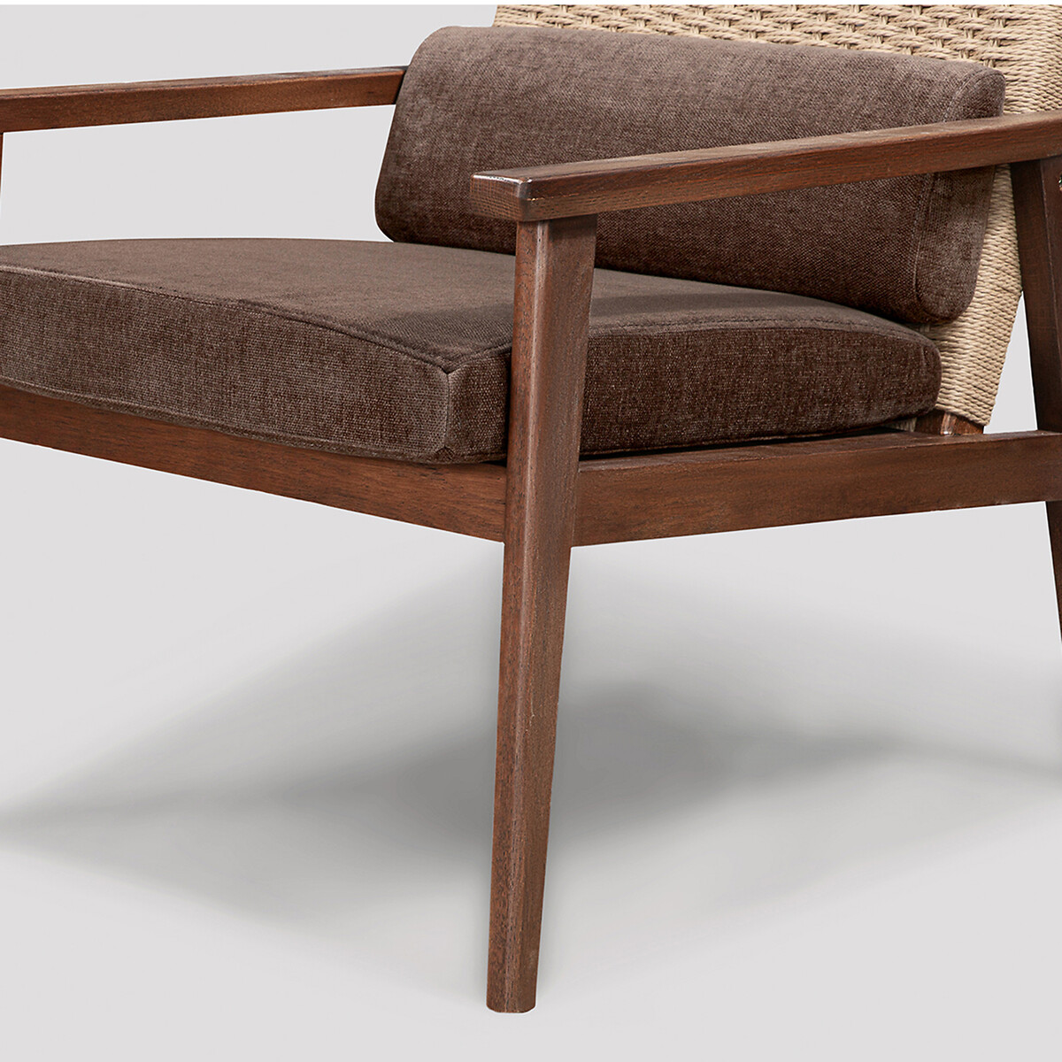 Wadesmill Fabric Armchair dark brown, SWOON