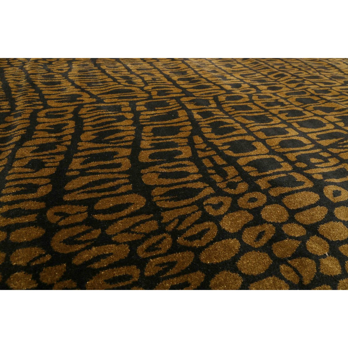 Tapis velours ras motif croco ,  CROCO marron, WECON HOME