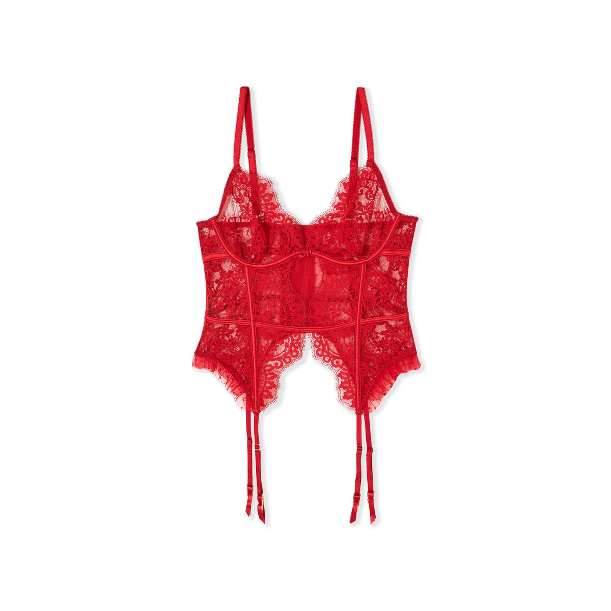 Guêpière en dentelle INFINI rouge, ETAM