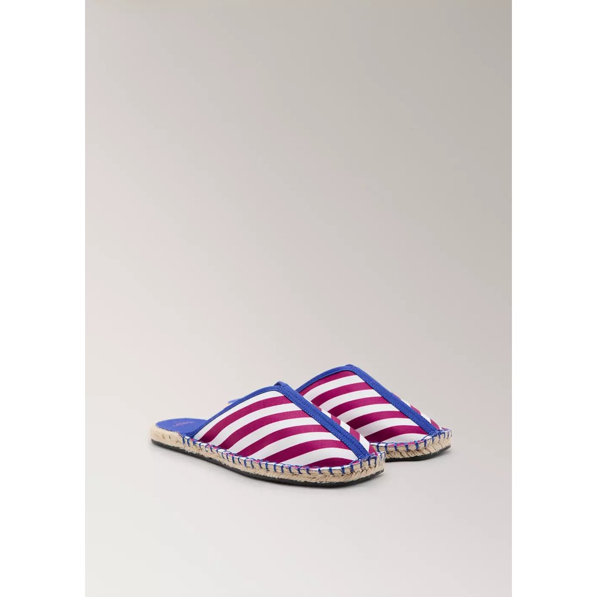 Espadrilles sparte rayées fuchsia, MANGO