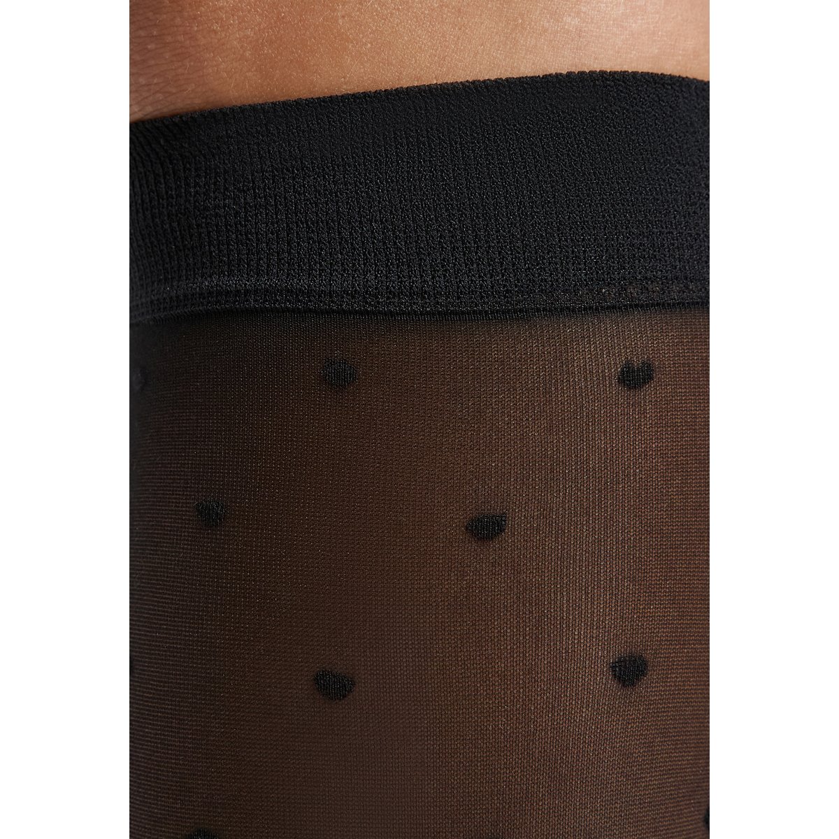 Chaussettes transparentes à motifs LARA noir, ETAM
