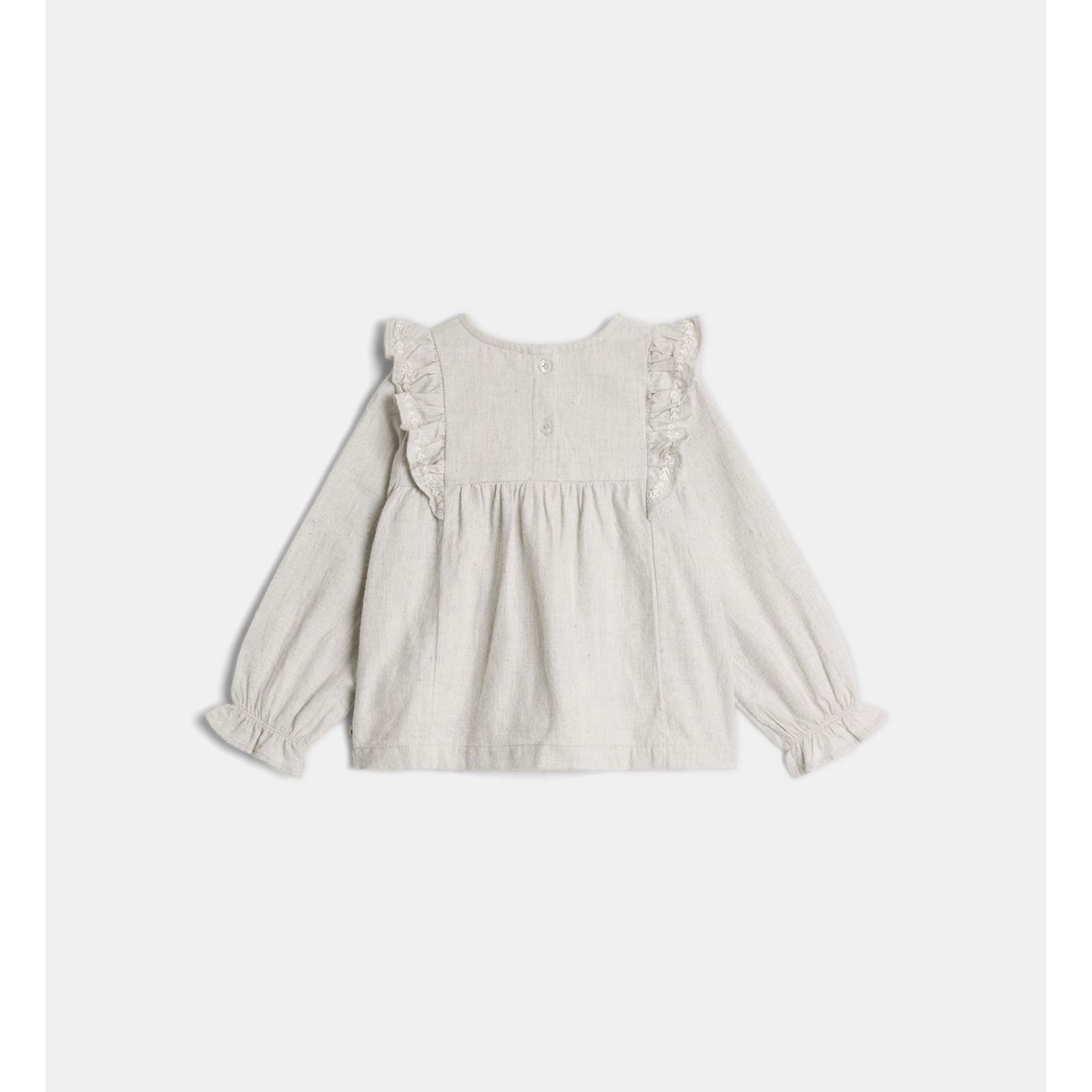 Top valentine en flanelle de coton bio gris, CADET ROUSSELLE