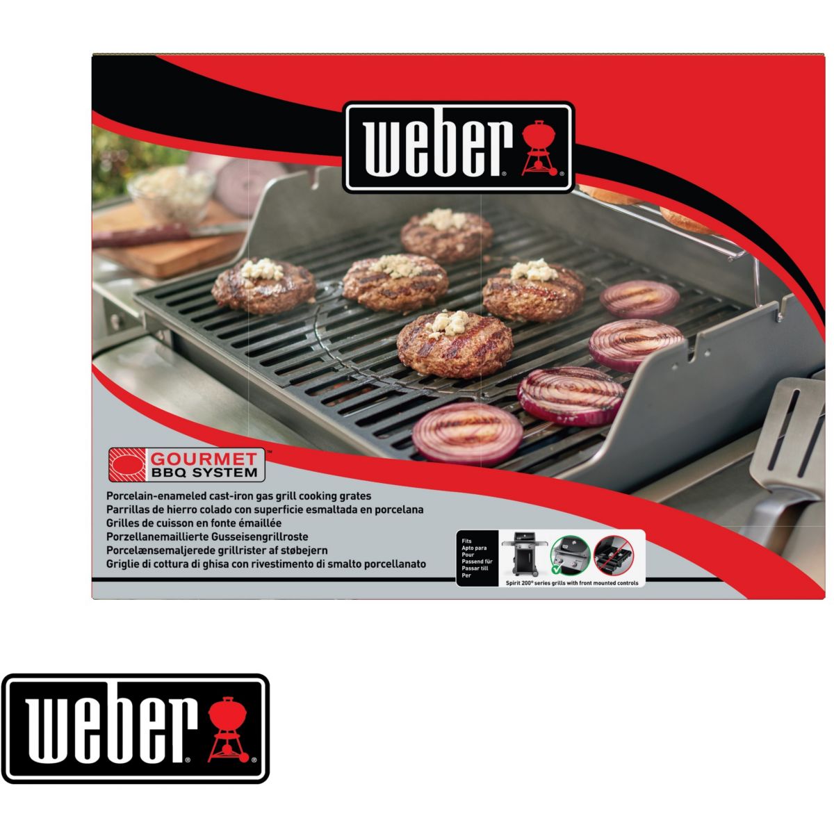Grille barbecue GBS Gourmet BBQ System pour Spirit 200 couleur unique, WEBER