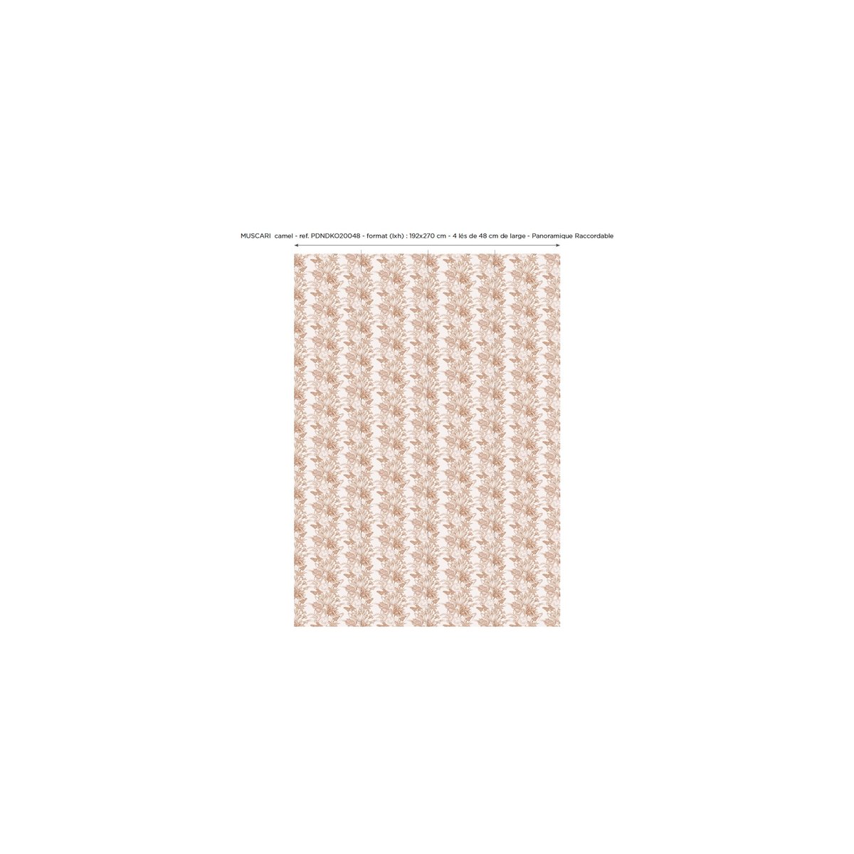 Papier peint panoramique MUSCARI camel, LE PAPIERS DE NINON