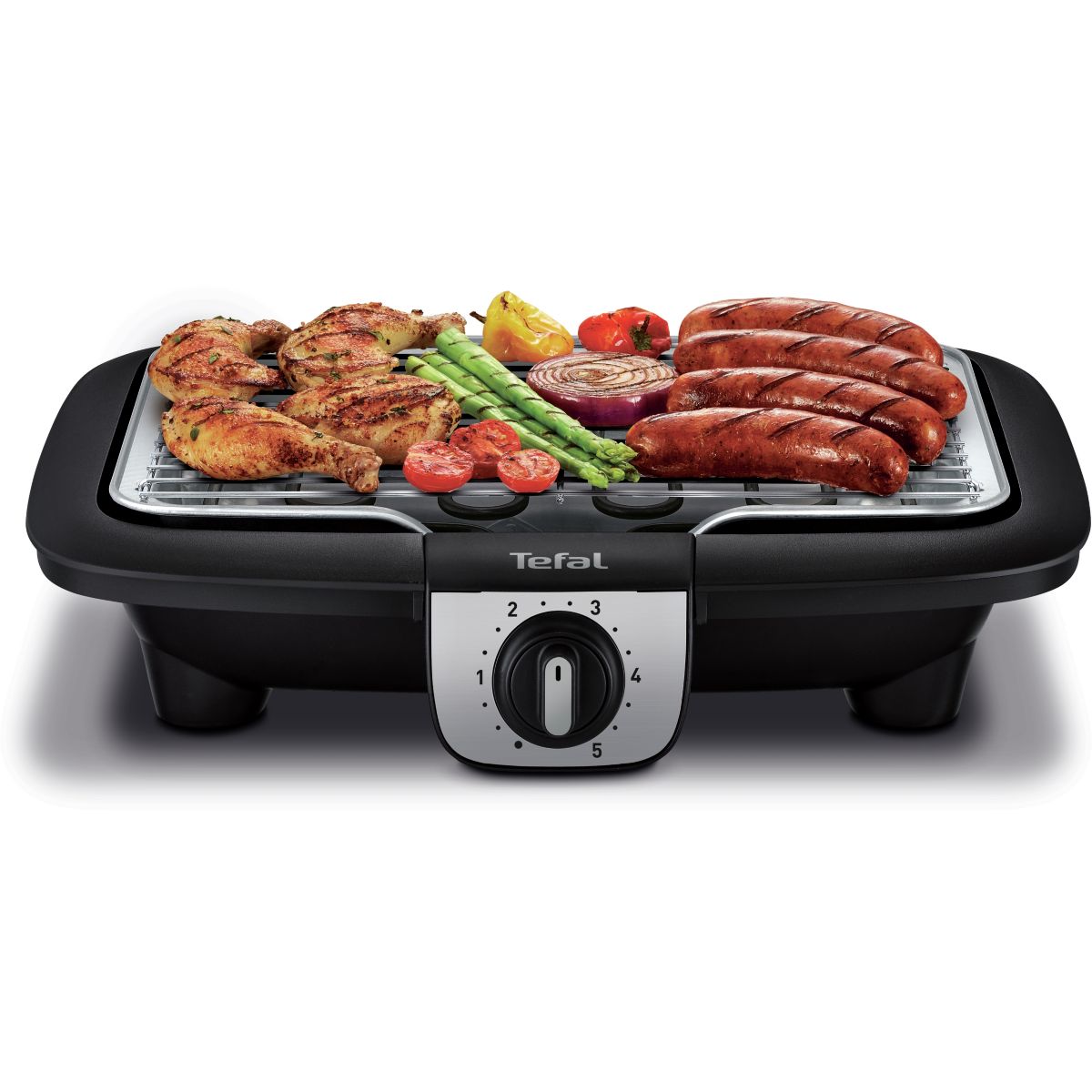 Barbecue électrique BG931812 easygrill 2 en 1 sur pieds, 35x21 cm noir, TEFAL