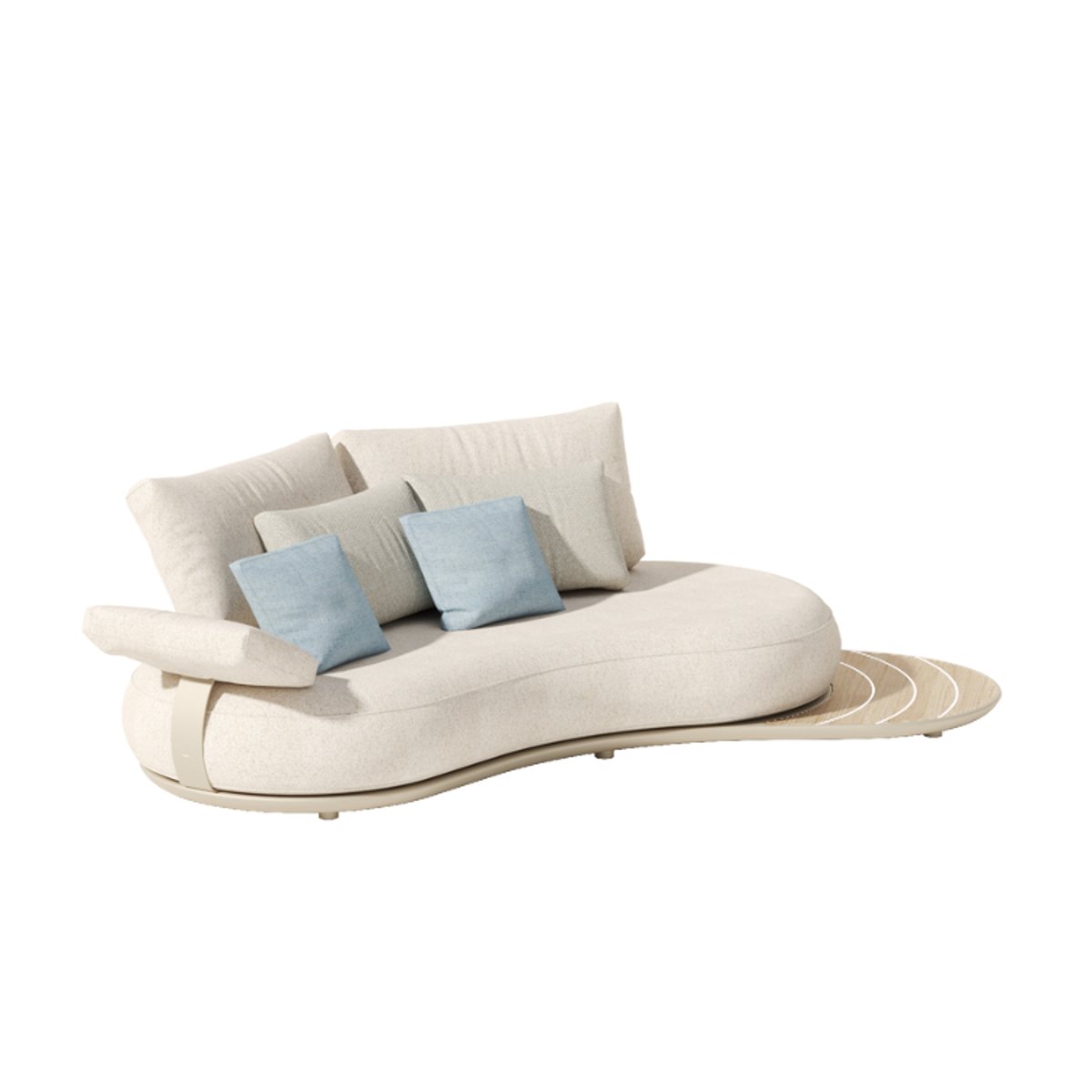 Salon de jardin modulable en aluminium, ELYO beige, AU JARDIN DE CHLOÉ