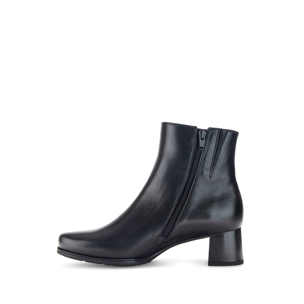 Bottines en  à talon décroché block noir, GABOR