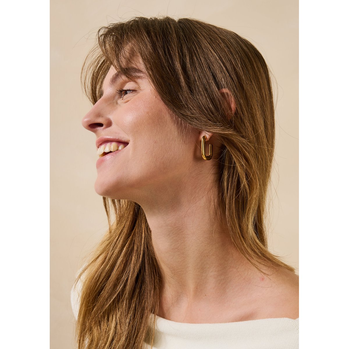 Boucles d'oreilles créoles light gold, LA FEE MARABOUTEE