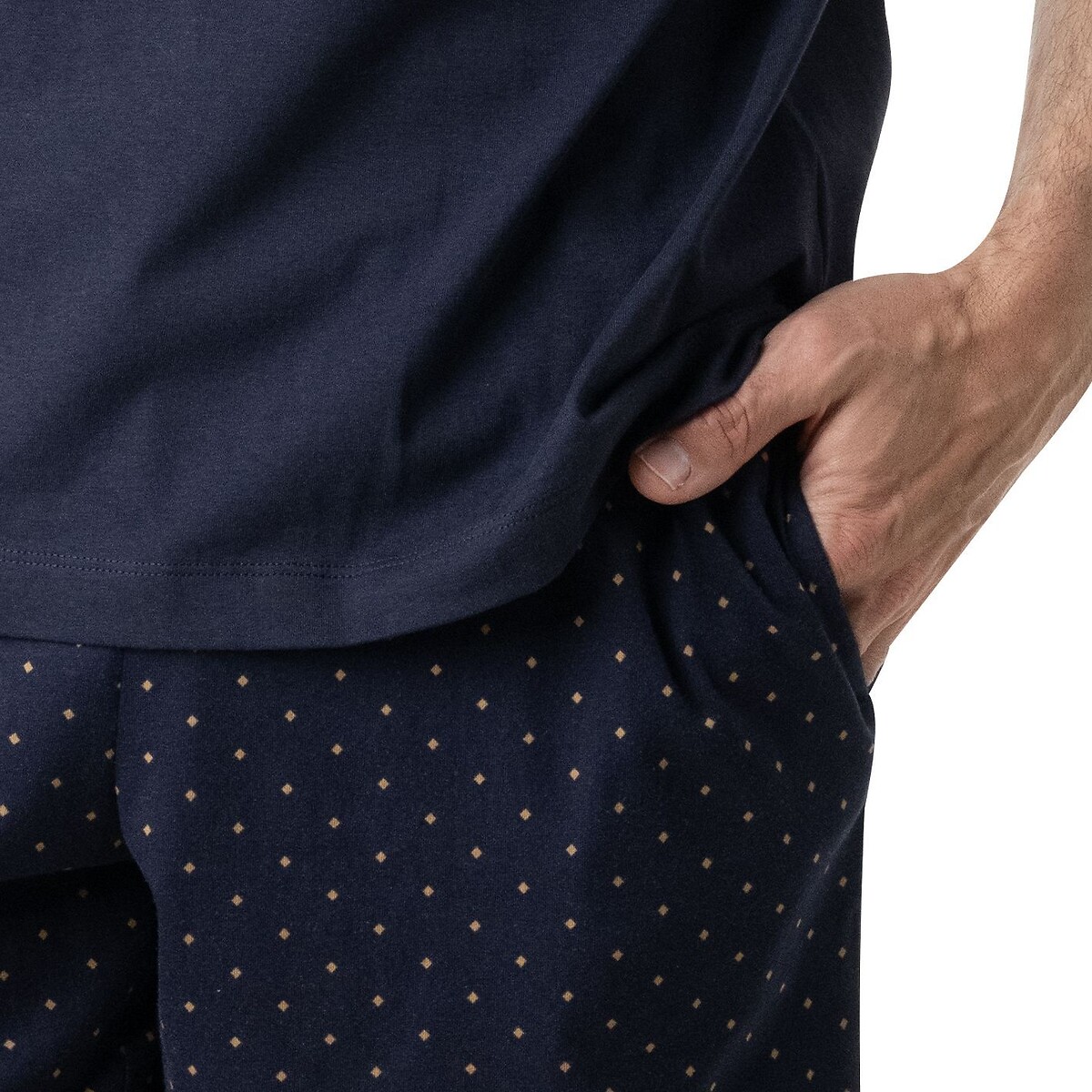 Pyjama court homme Cadeau Eminence bleu marine/imprimé, EMINENCE