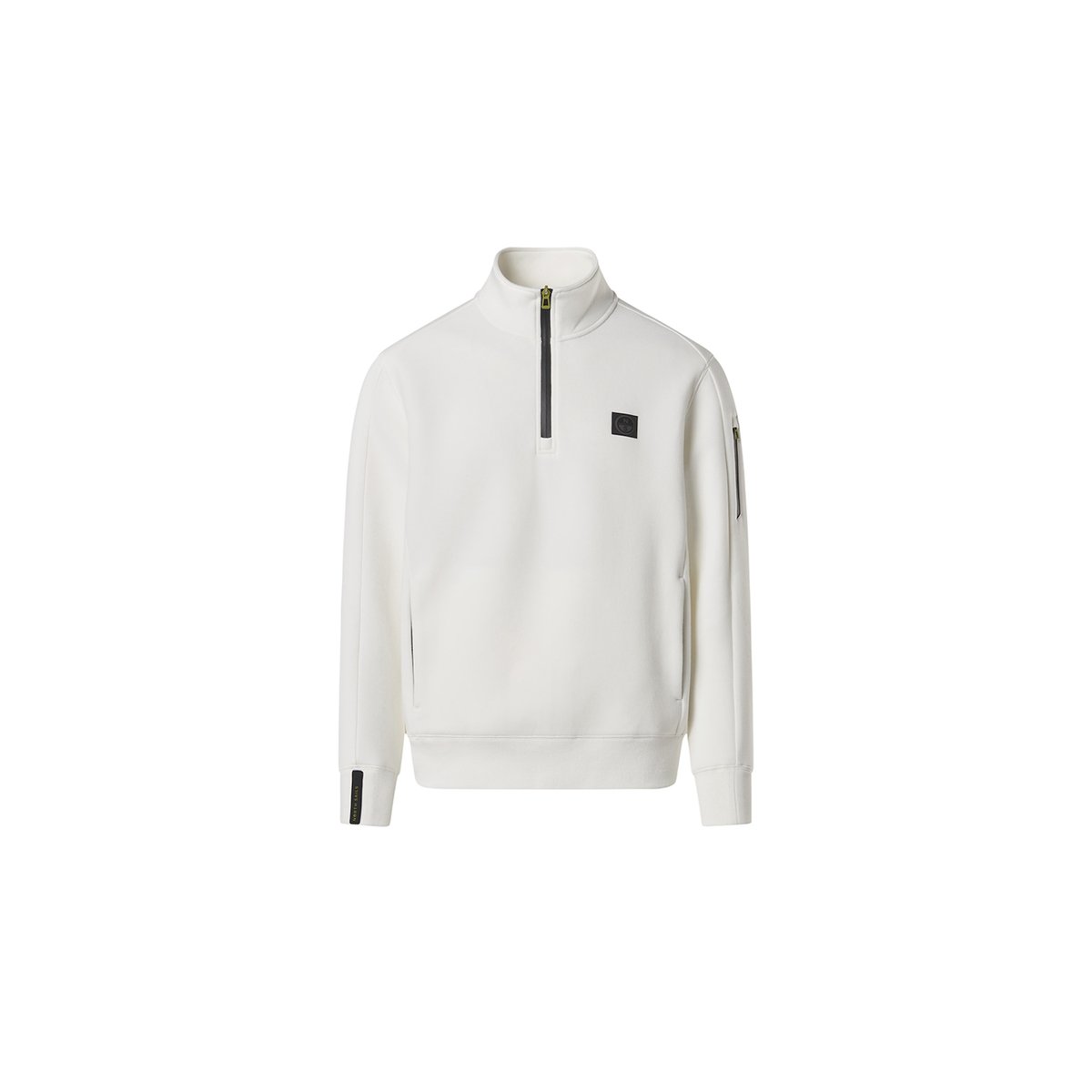 Sweat-shirt piqué scuba demi-zip blanc, NORTH SAILS