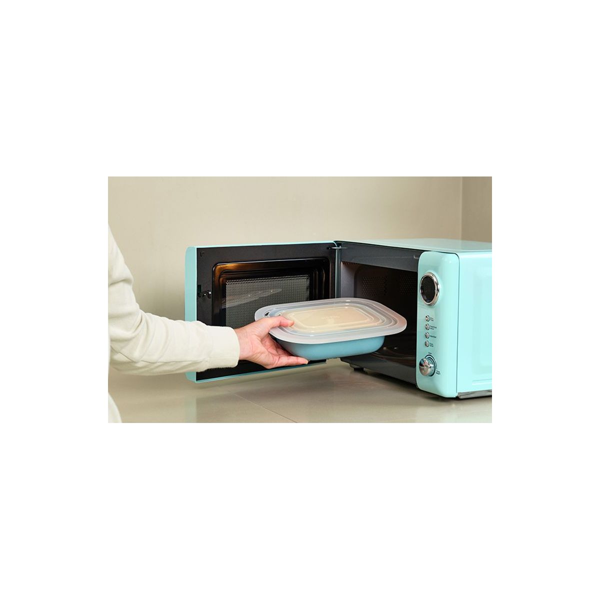 Boîte hermétique Cirqula rectangulaire 2 L Nordic sage couleur unique, ROSTI MEPAL