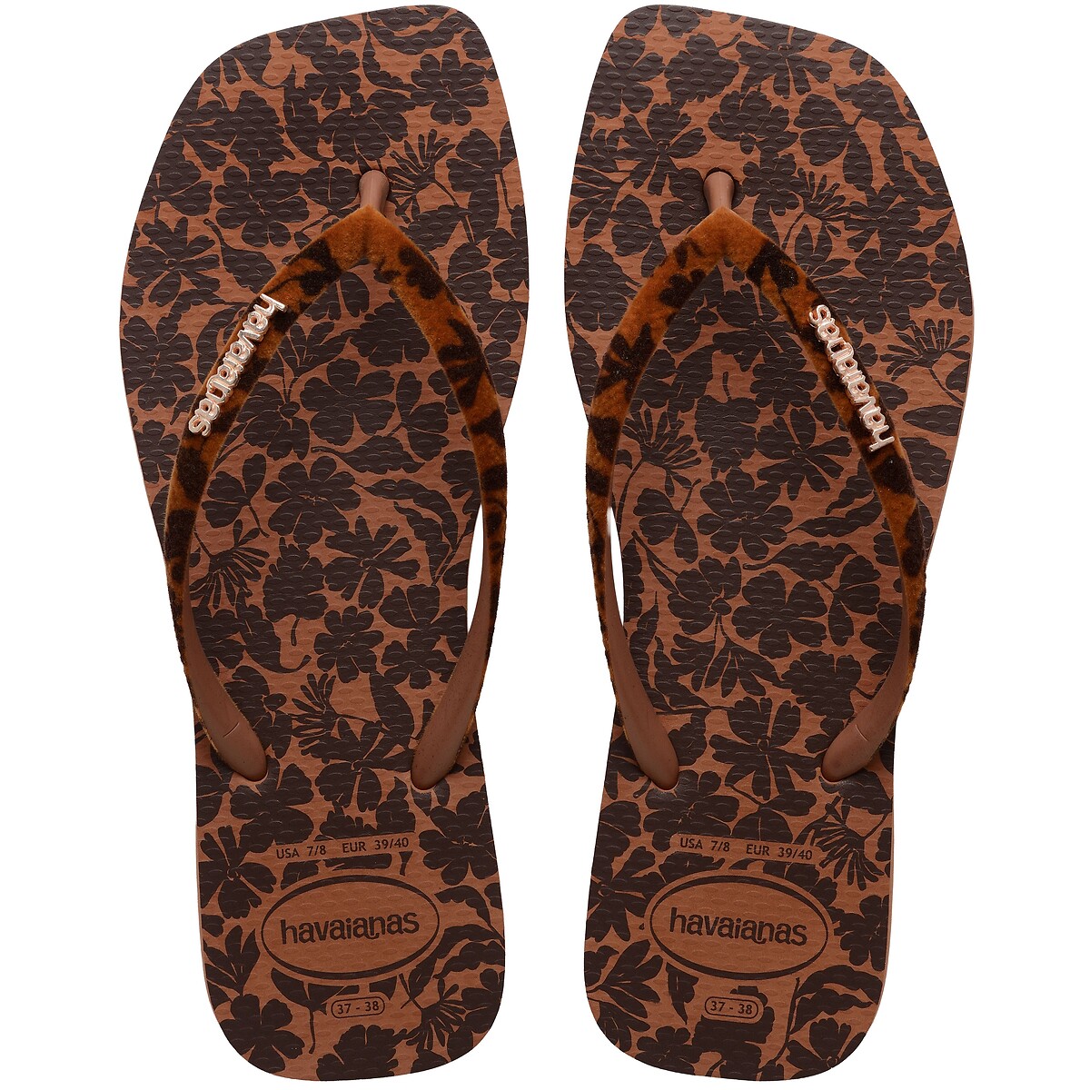 Infradito SQUARE Velvet marrone, HAVAIANAS