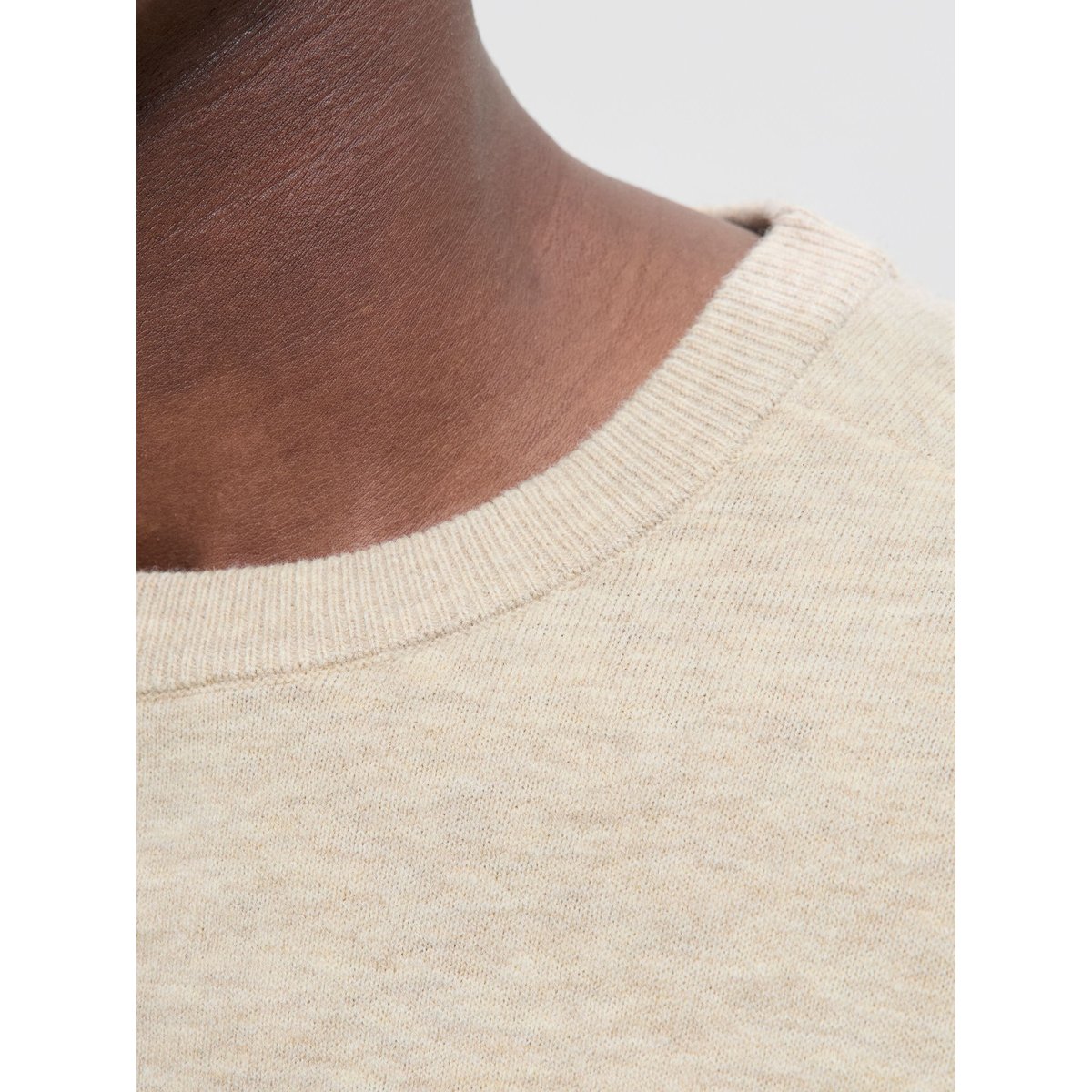 Pull En Maille oatmeal 1, JACK & JONES