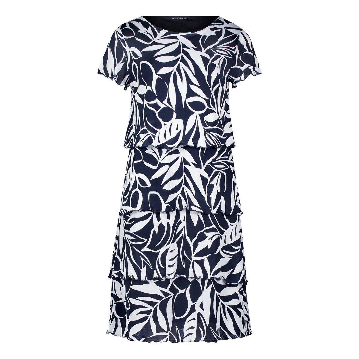 Robe à volants à encolure bateau bleu/blanc, BETTY BARCLAY