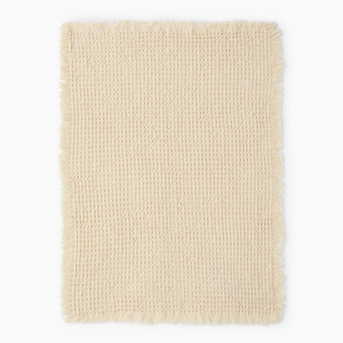 Torchon nid d'abeille, 50x70cm 100% coton, GRS off white, MONOPRIX