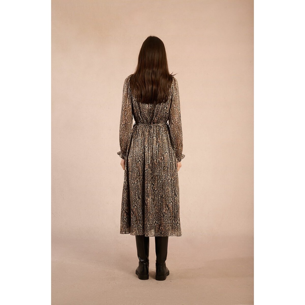 Animal Print Wrapover Dress animal print, MOLLY BRACKEN