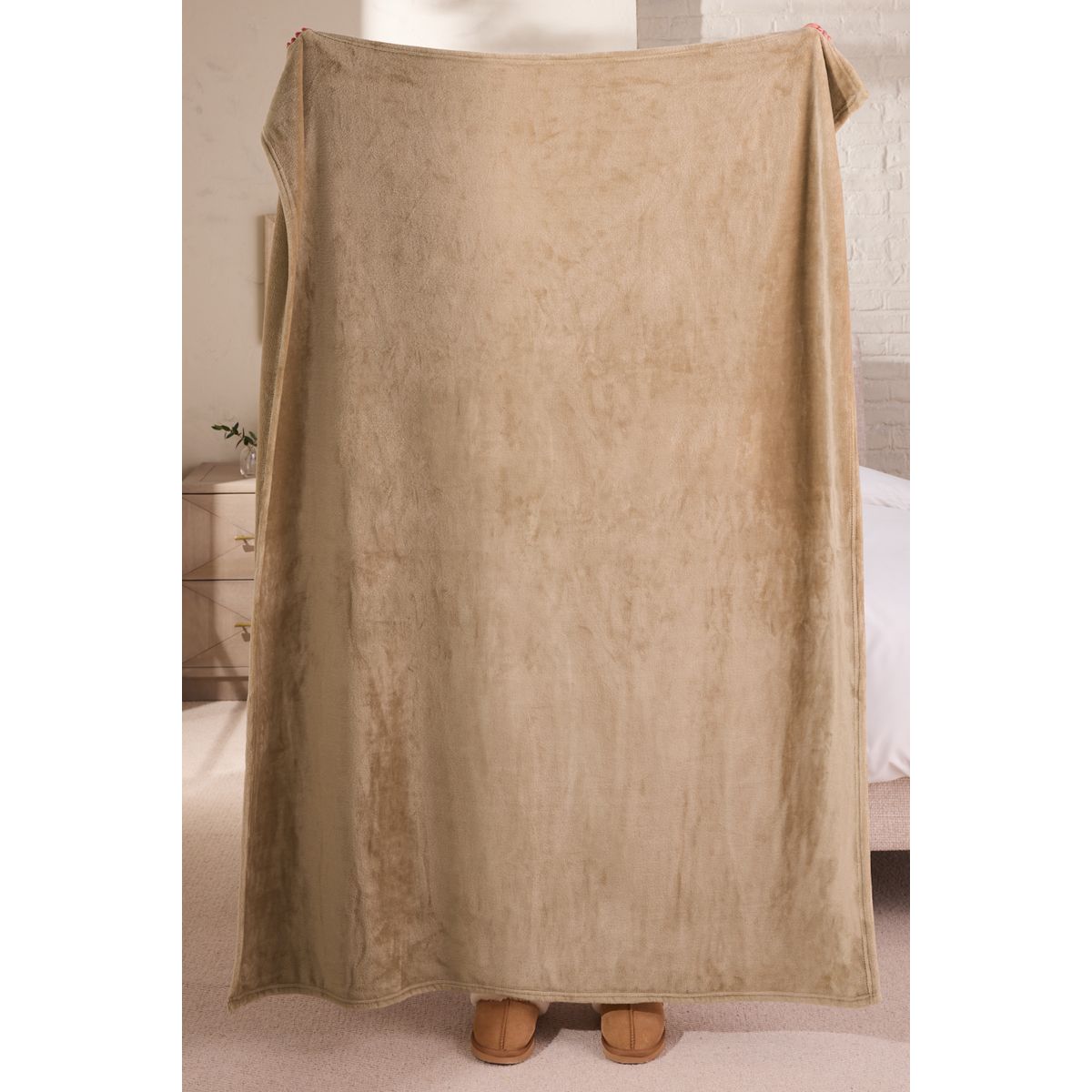Couverture en polaire marron mink, NEXT