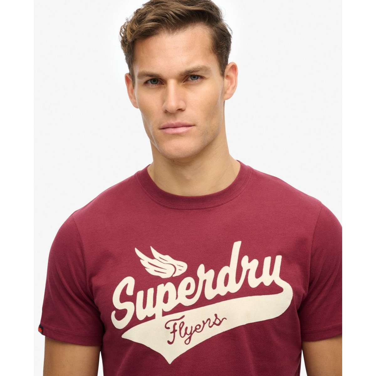 T-shirt Flyers Script rouge porto, SUPERDRY