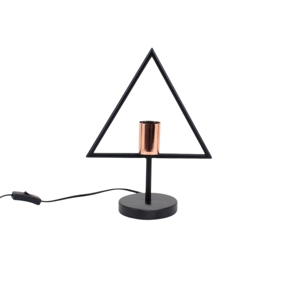 Lampe à poser design forme triangle noir, ORNAMI