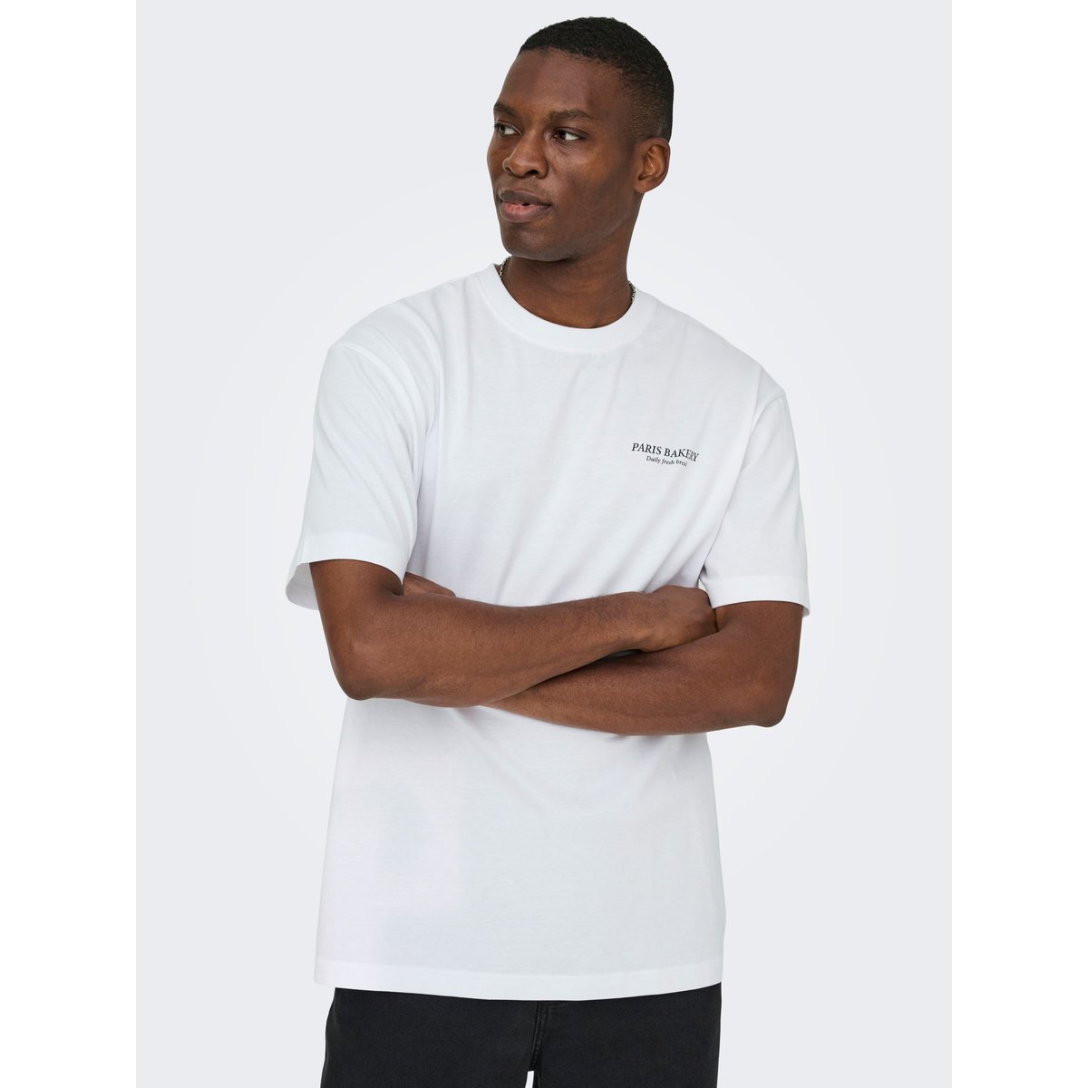 T-Shirt bright white 1, ONLY & SONS