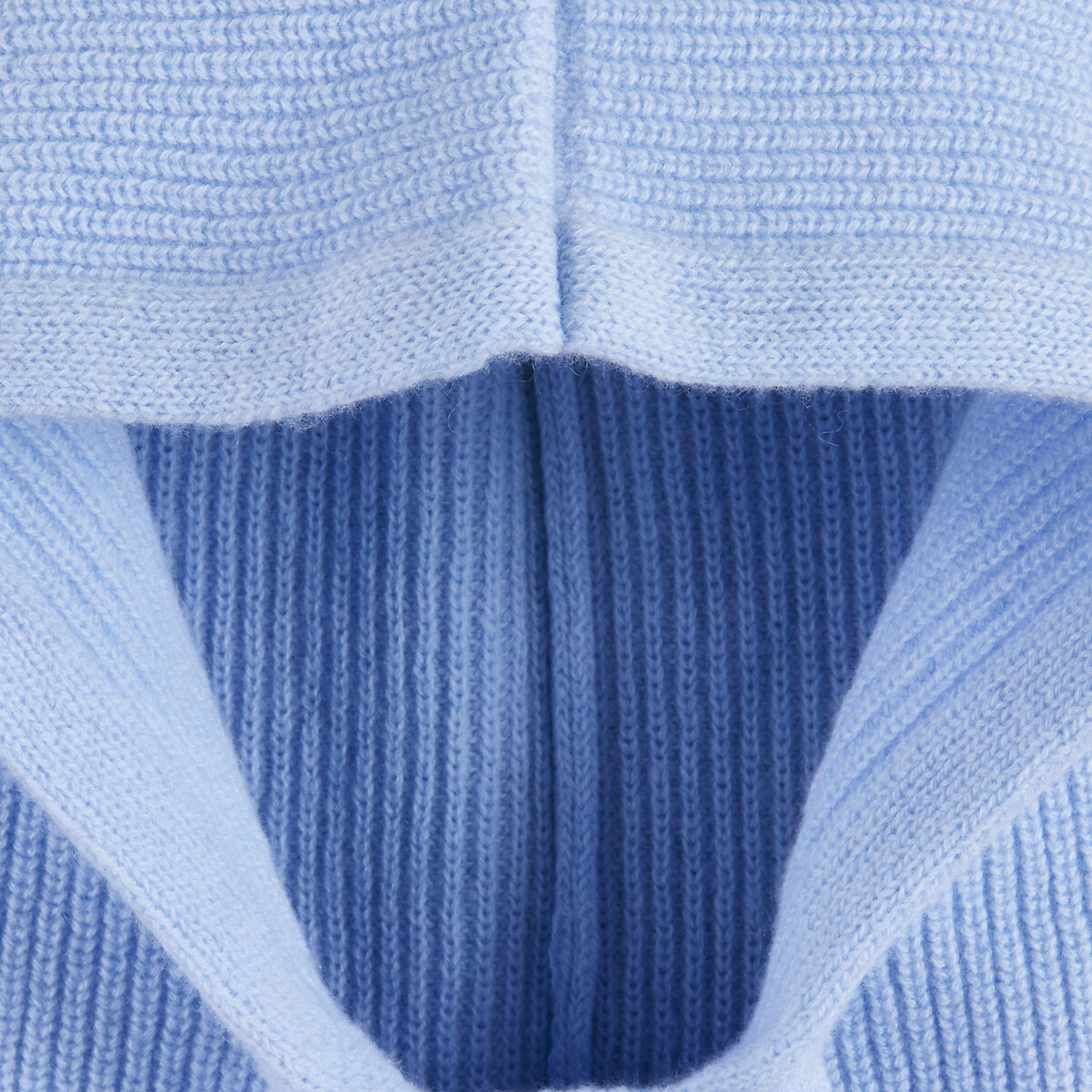 Cagoule mixte laine/cachemire bleu pastel, LA REDOUTE COLLECTIONS