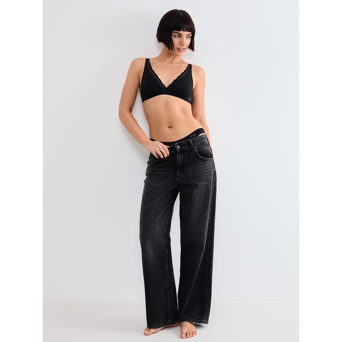 Soutien-gorge plongeant GO BLUSH noir, SLOGGI