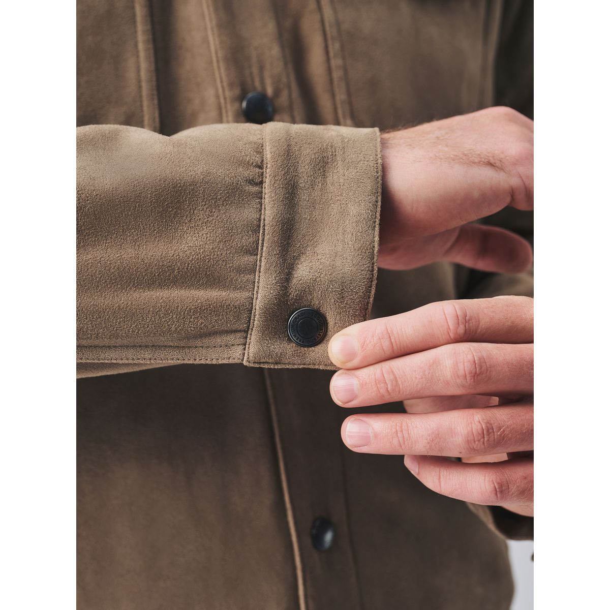 Veste de camionneur en simili daim doublée pierre neutre, NEXT