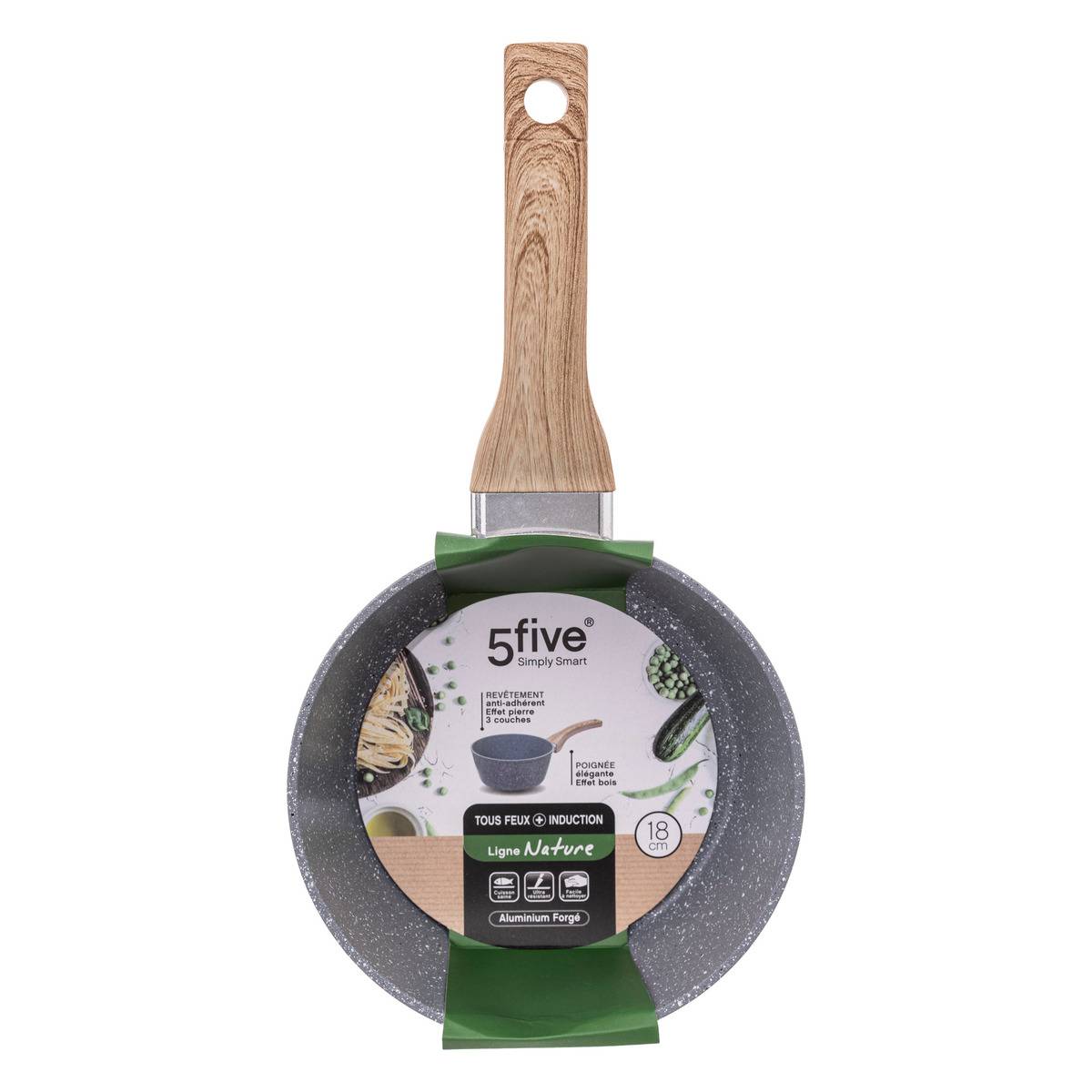 Casserole aluminium forgé NATURE gris, 5FIVE SIMPLY SMART