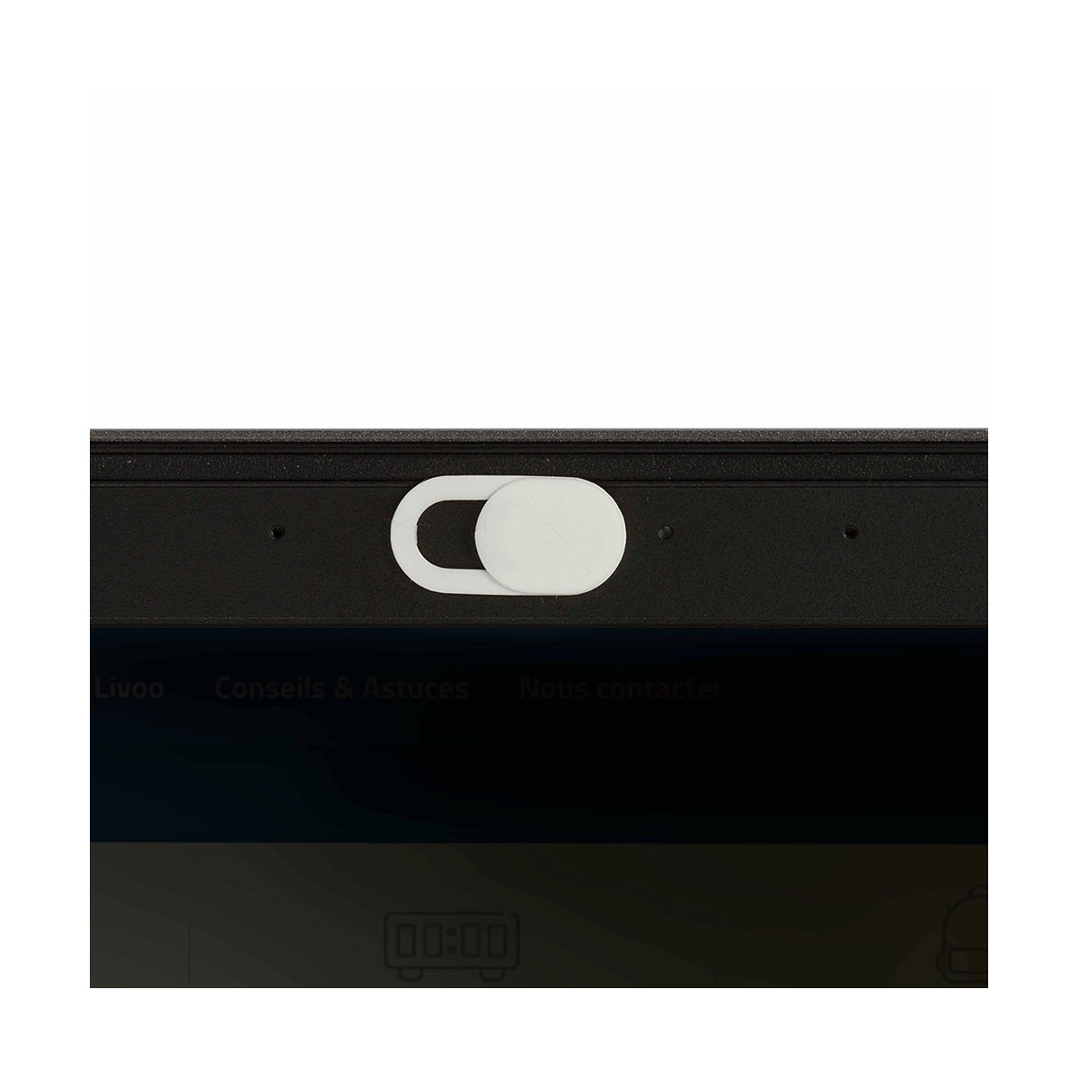 Set de 3 caches-webcam noir, LIVOO