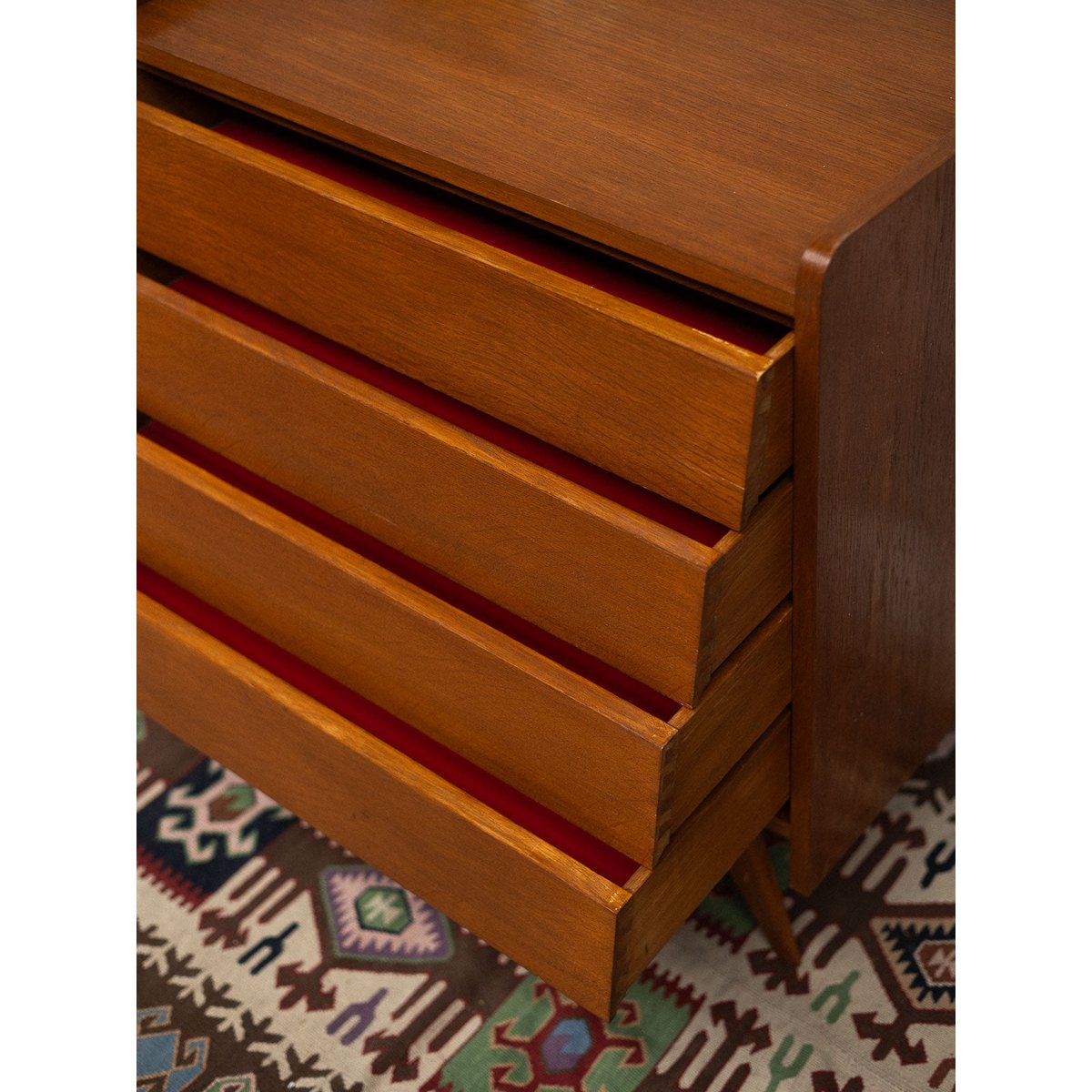 Commode en teck Olga N°688 - Bon état marron, DEBONGOUT