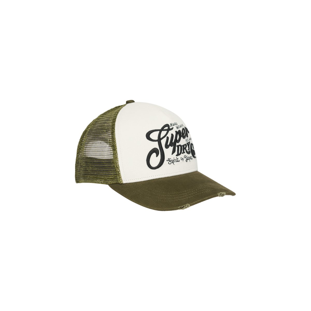 Casquette Trucker en Mesh kaki/écru, SUPERDRY