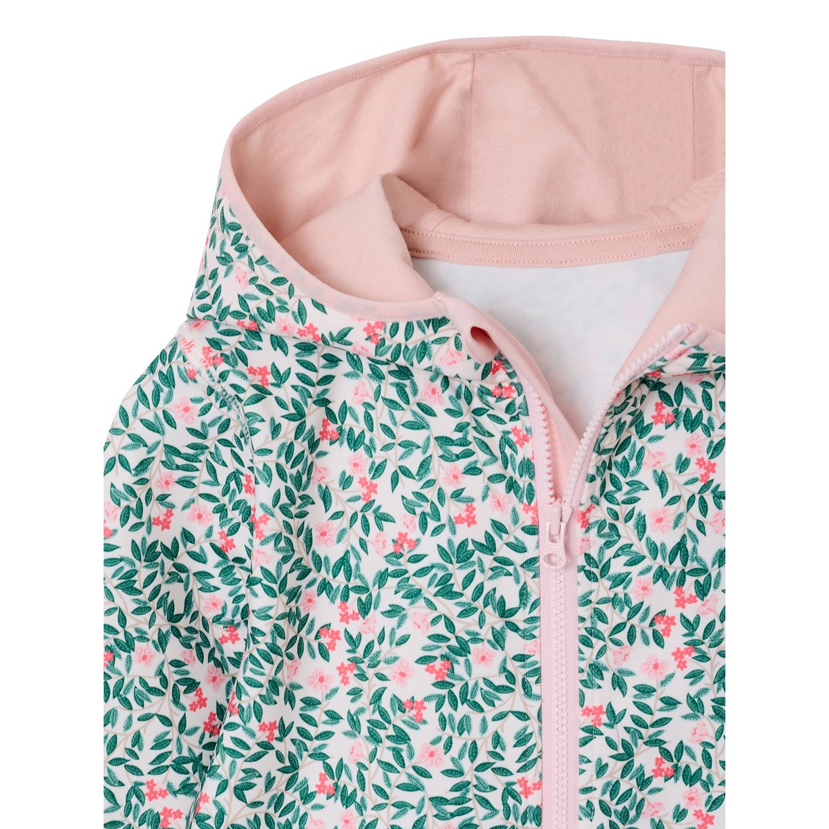 Sweat sport zippé écru, VERTBAUDET