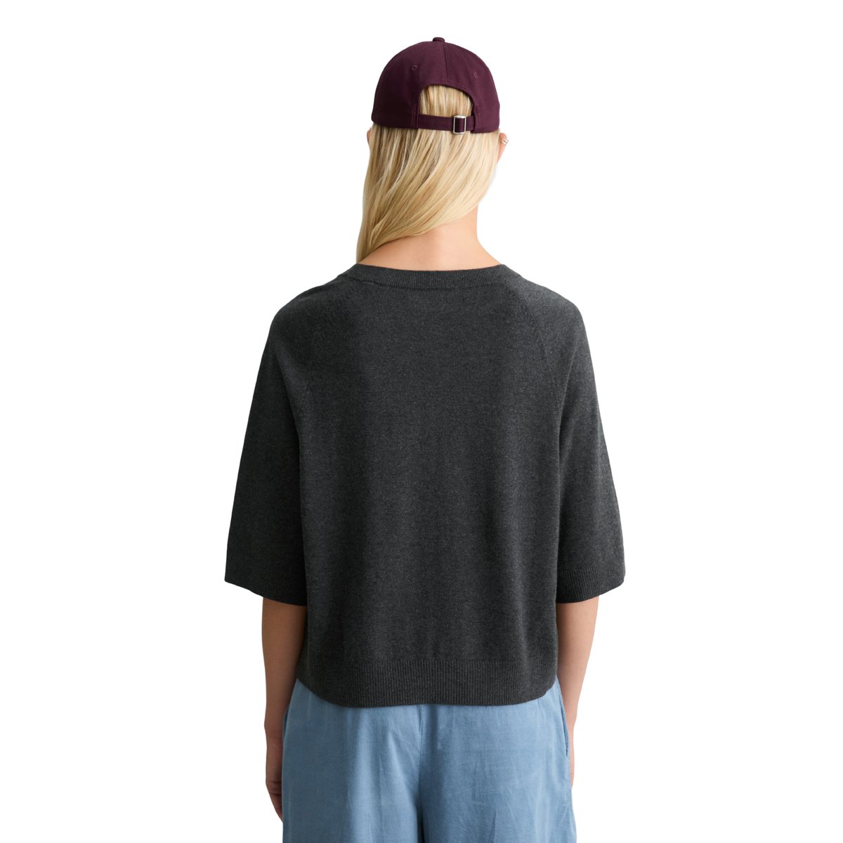 Pull en maille oversize en Soft Cotton Stretch gris, MARC O’POLO DENIM