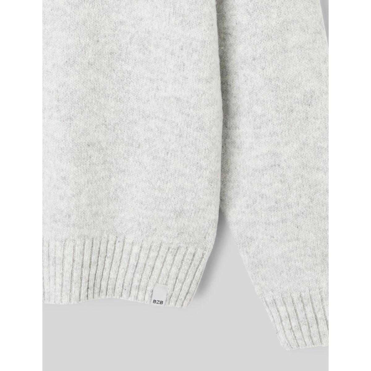 Pull mouliné gris clair, BZB