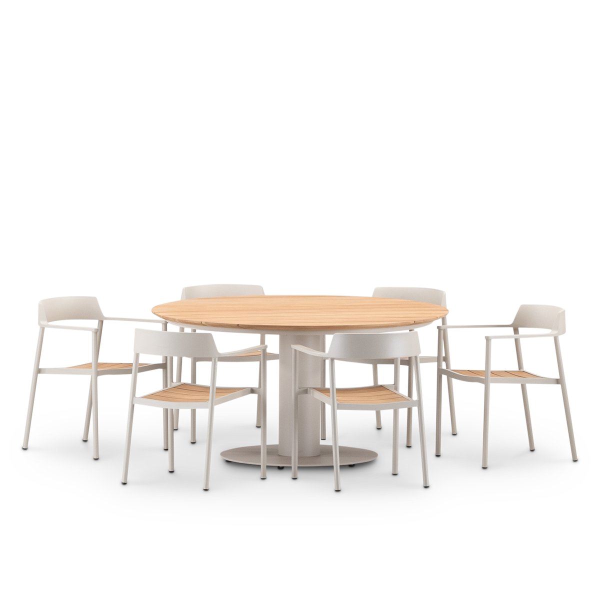 Set de jardin, 6 chaises, CAPRI & OTTAWA beige, DEFORA HOME