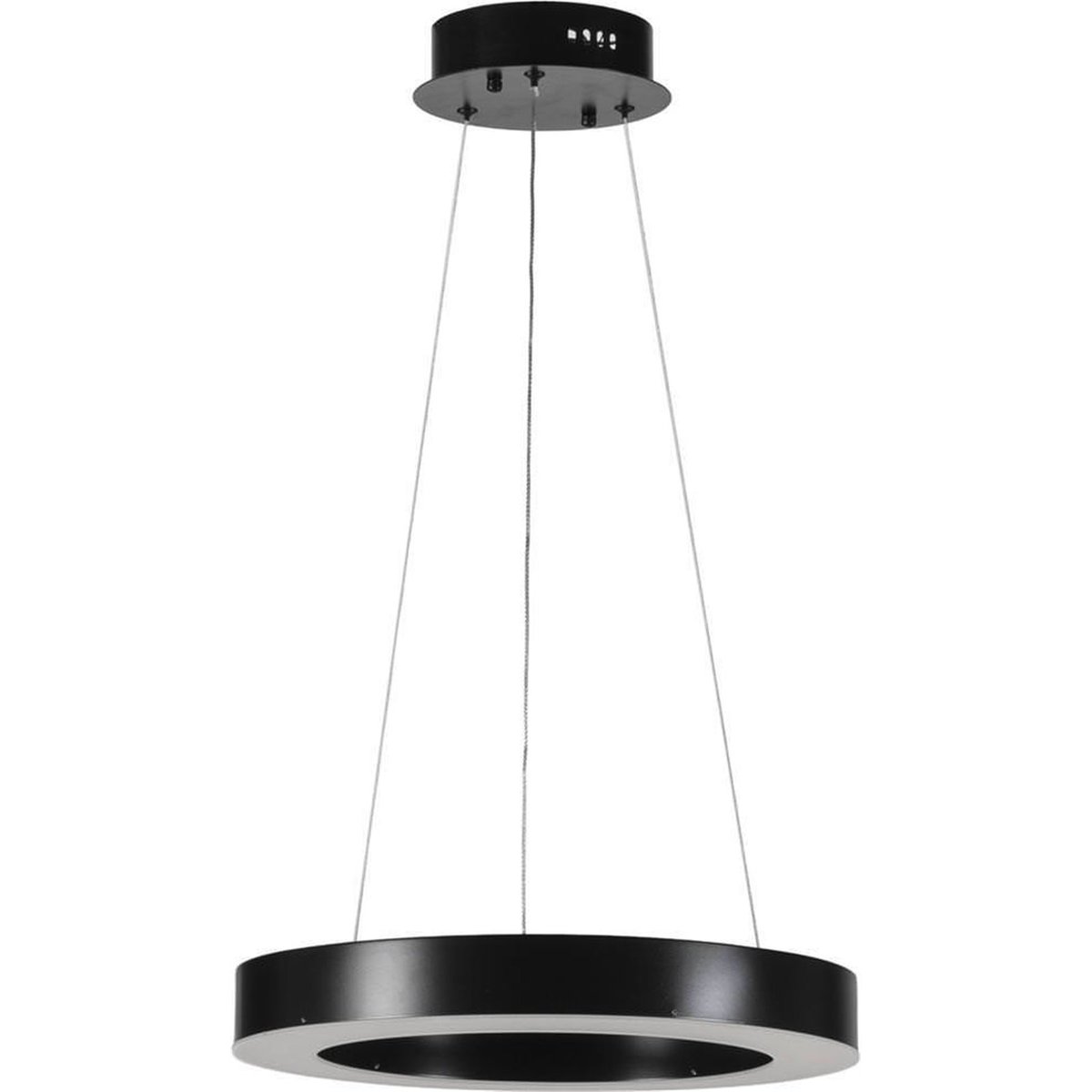 Suspension anneau en aluminium noir et translucide, RECOLLECTION