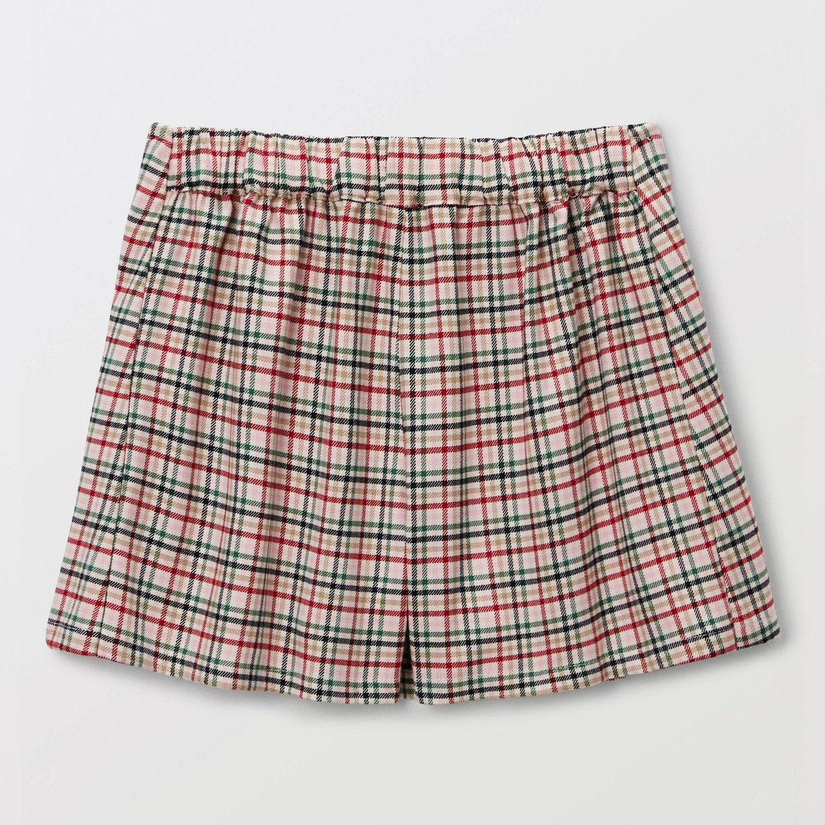 Jupe short à carreaux pleurote, MONOPRIX