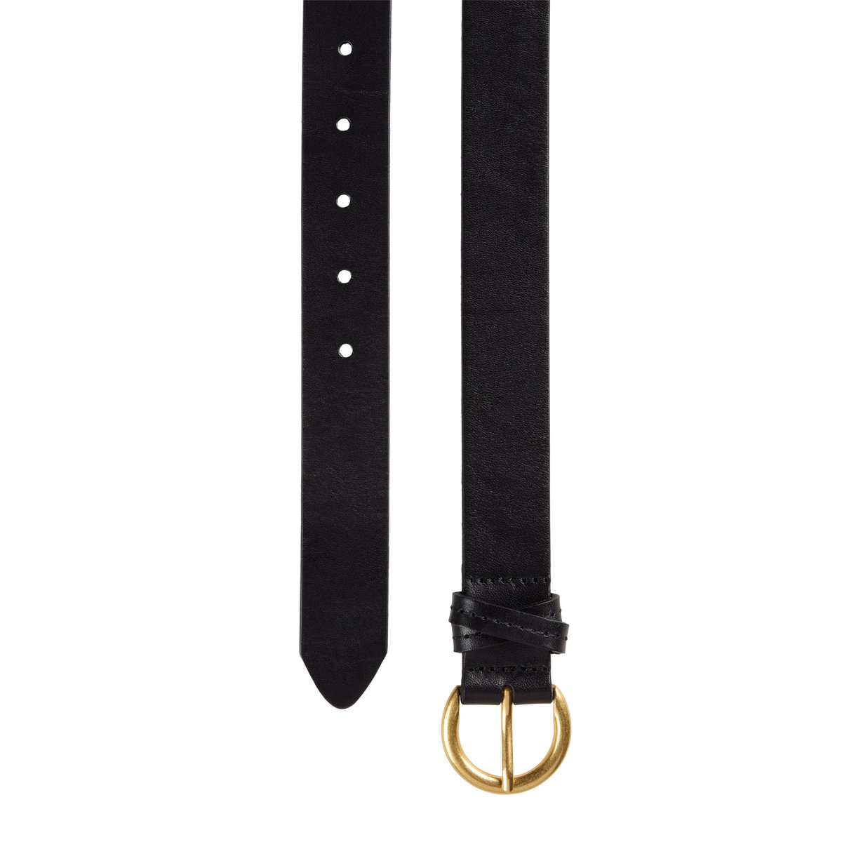 Ceinture modèle Edisi en cuir de vachette de qualité supérieure noir, MARC O'POLO