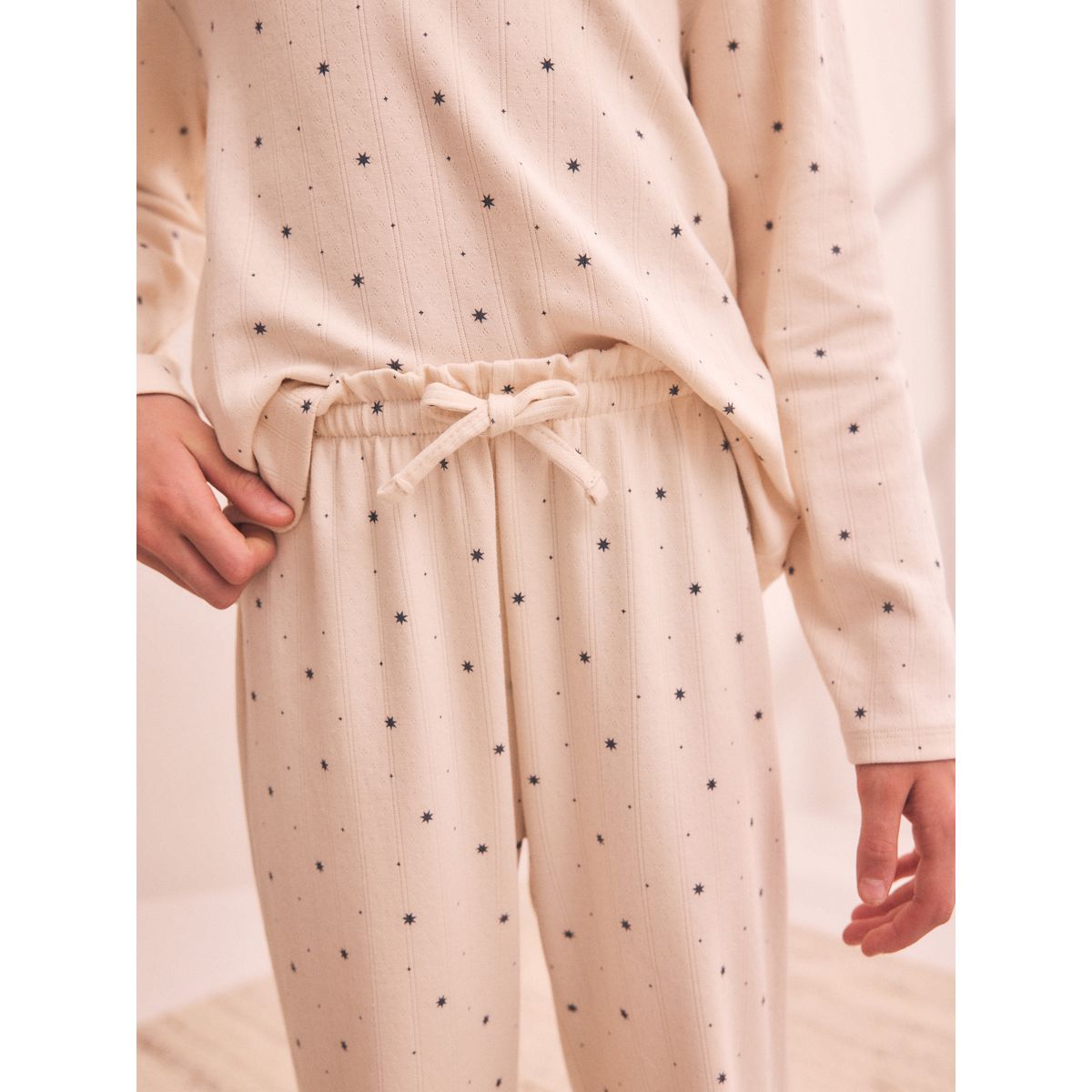 Pyjama large en pointelle, lot de 1 noir/écru, NEXT
