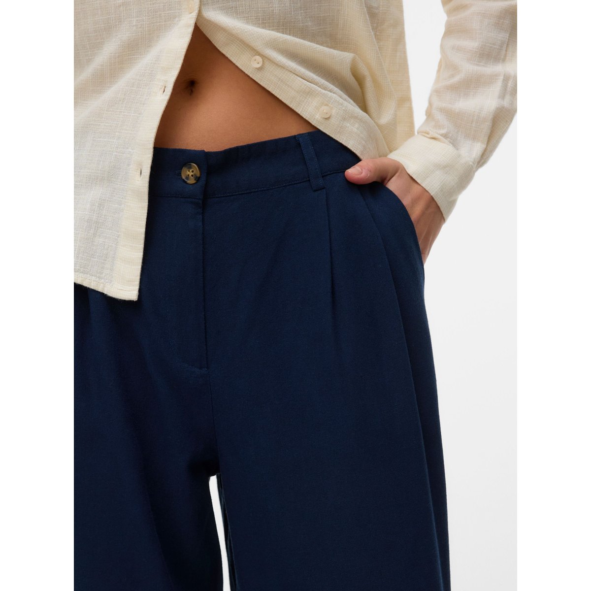Pantalon À Jambe Large navy blazer 1, VERO MODA