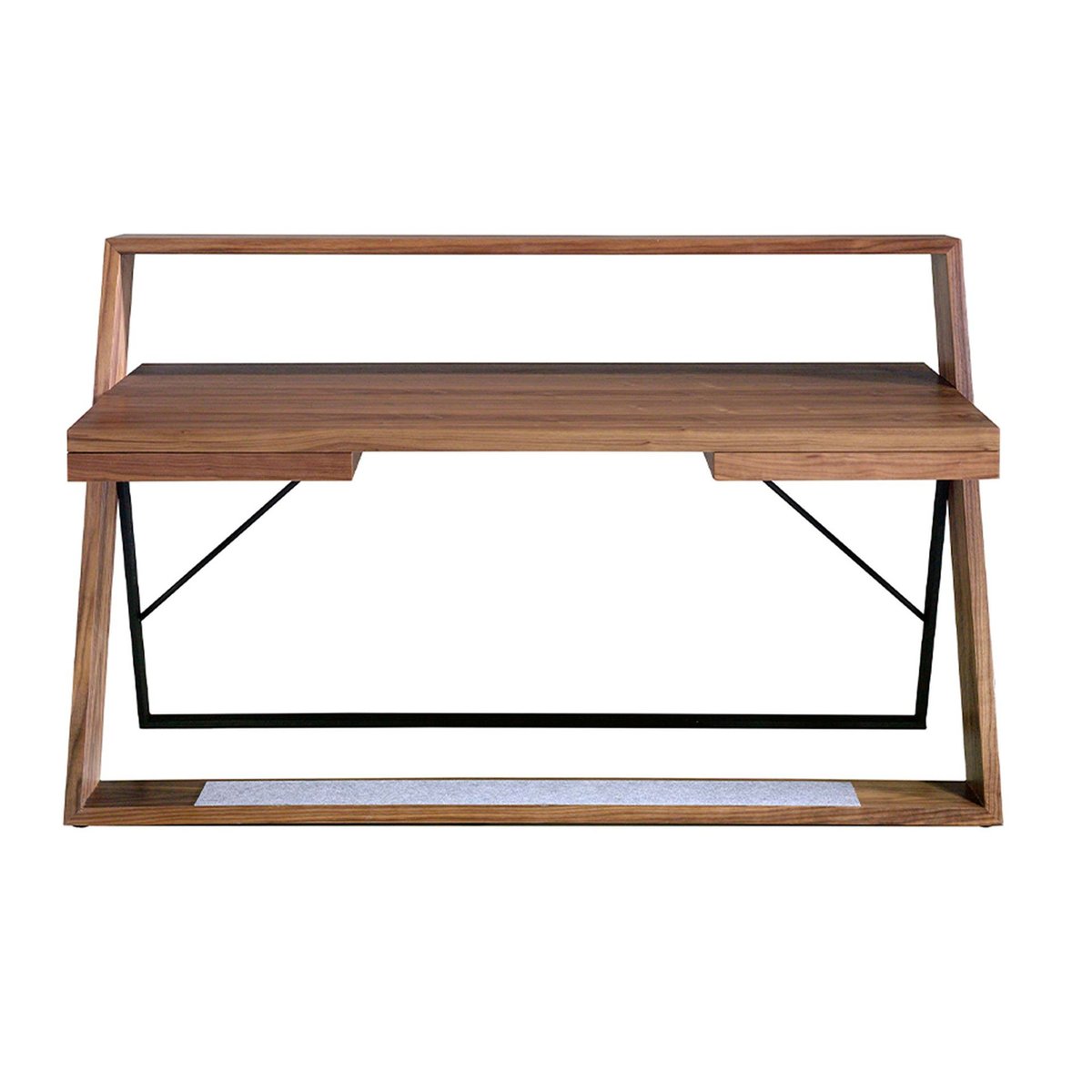 Bureau en noyer et acier noir noyer | noir, ANGEL CERDA