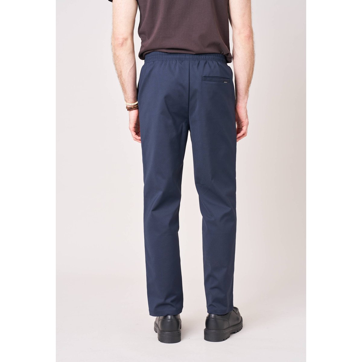 Pantalon regular homme en toile GEORGIO navy, DEELUXE