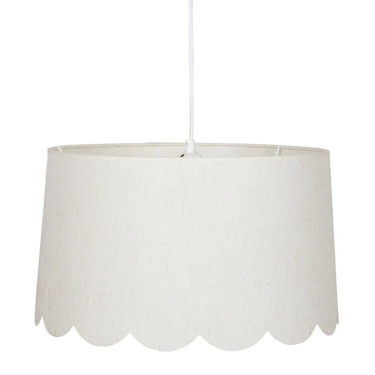Suspension cylindrique tissu Mathilde D40 beige, DECORATIE