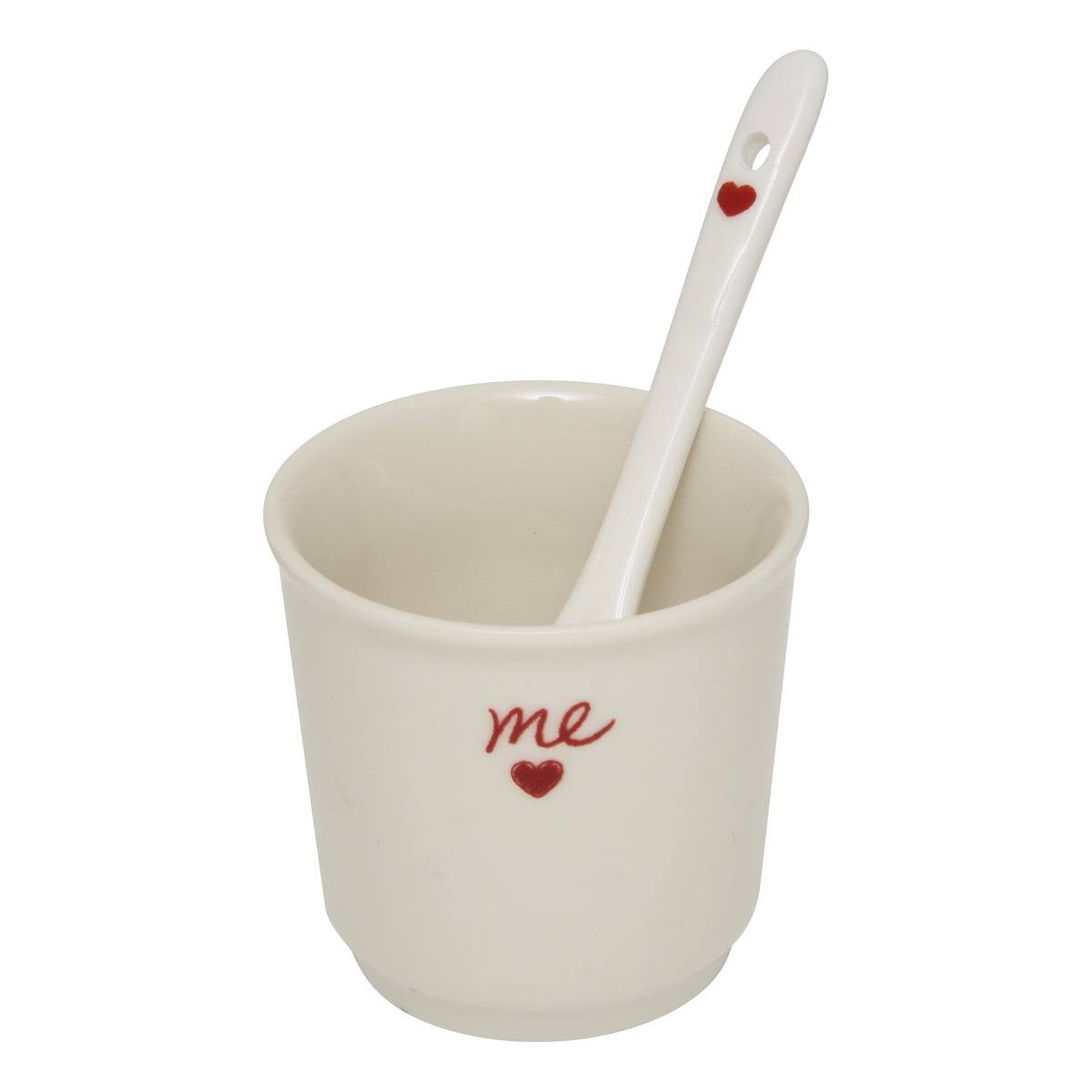 Coffret de 2 tasses VALENTINE blanc, ATMOSPHERA