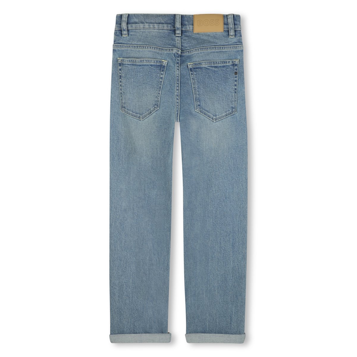 Pantalone in denim 5 tasche double stone+bleach, BOSS KIDSWEAR