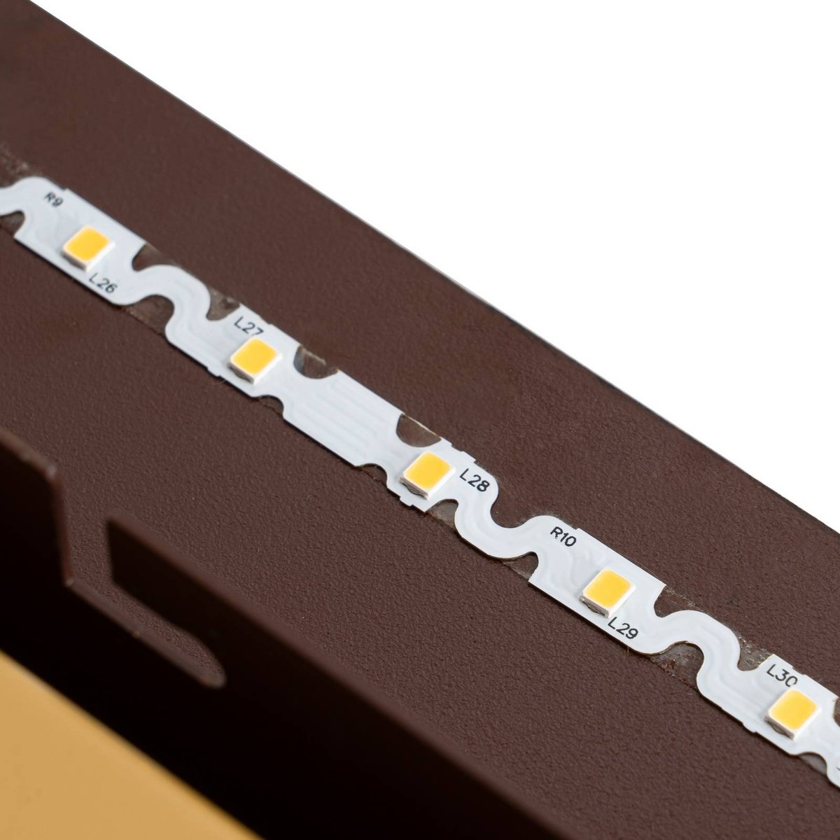 Applique en métal moderneLED, World brun rouille, doré, LUCANDE