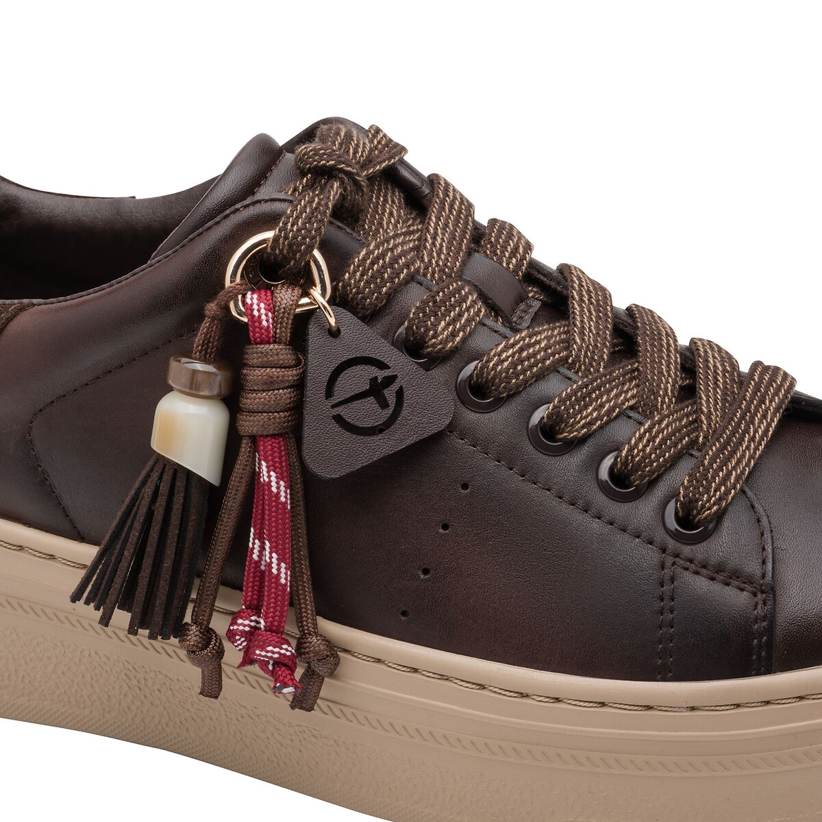 Baskets plateforme marron foncé, TAMARIS