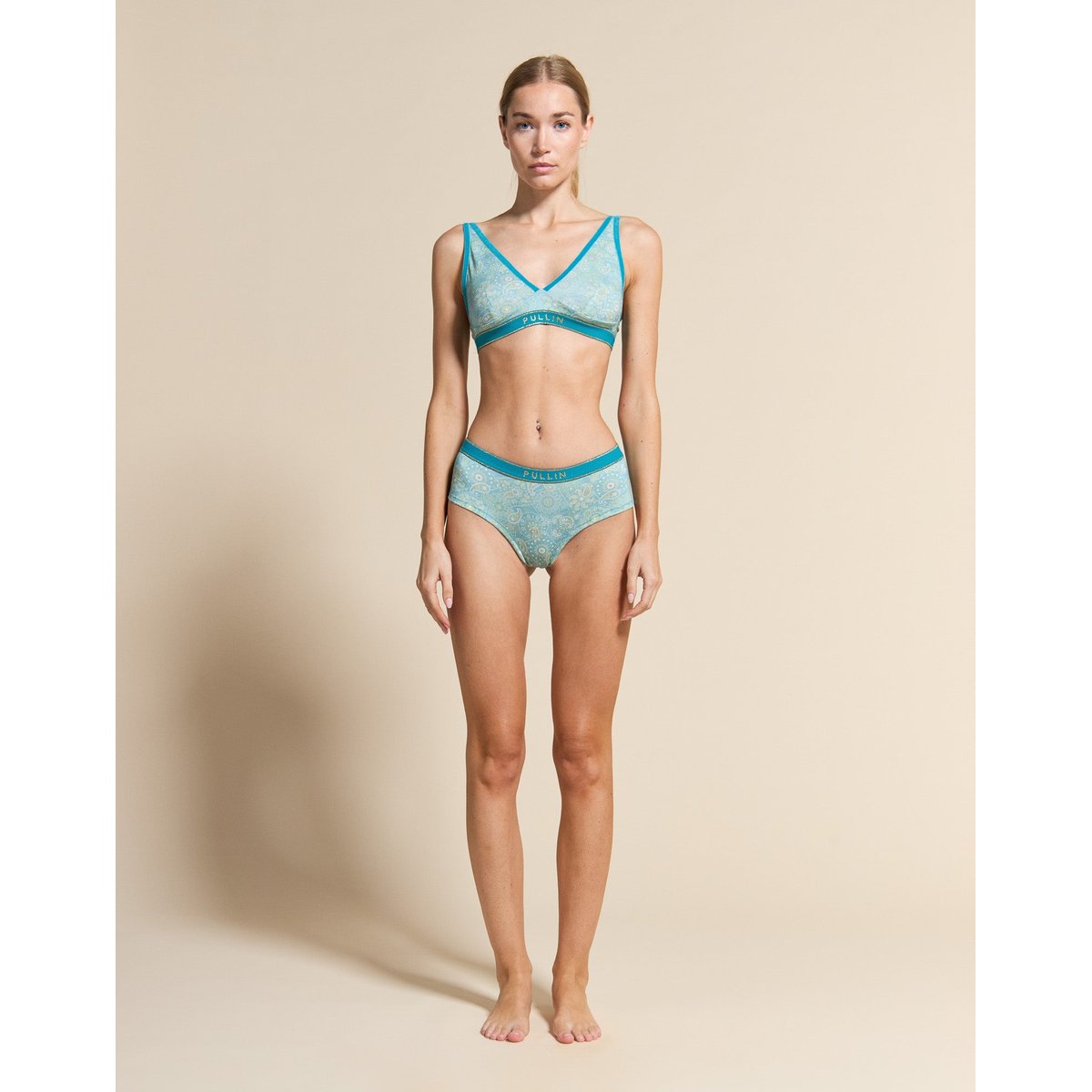 TRIANGLE FOULARD BANDITS vert pale, PULLIN