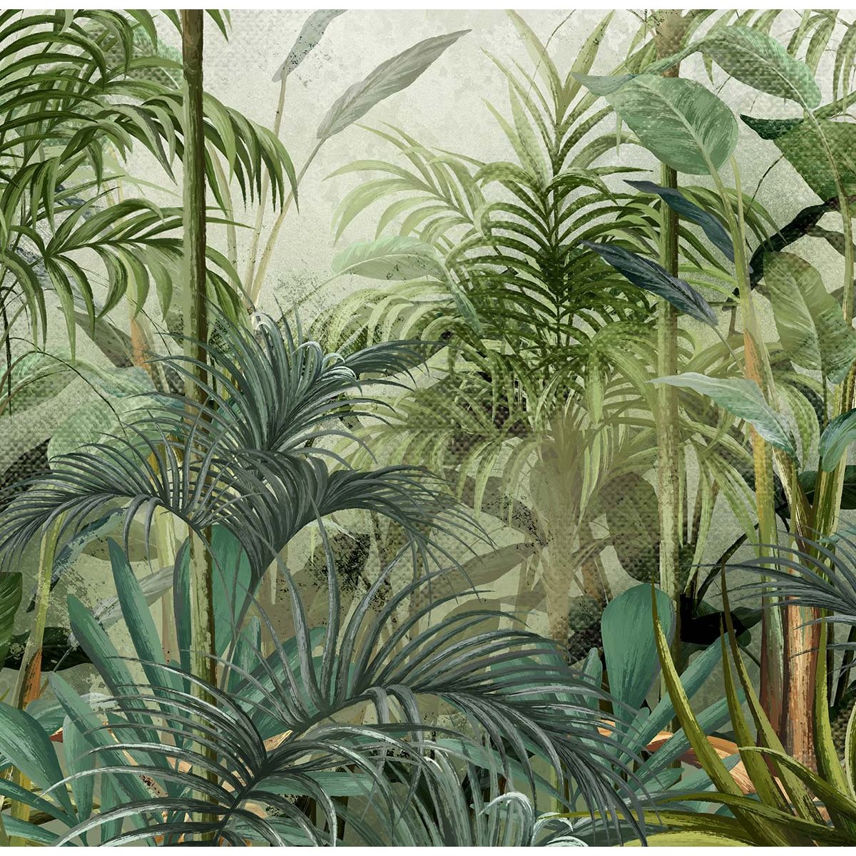 Papier peint au fond de la jungle intissé, HEXOA