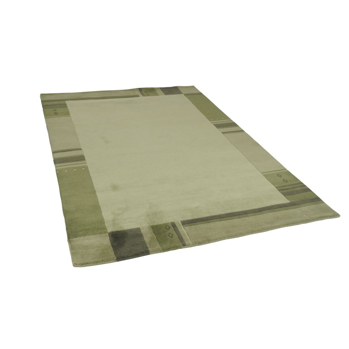 Tapis en laine vierge noué à la main bleu clair, THEKO